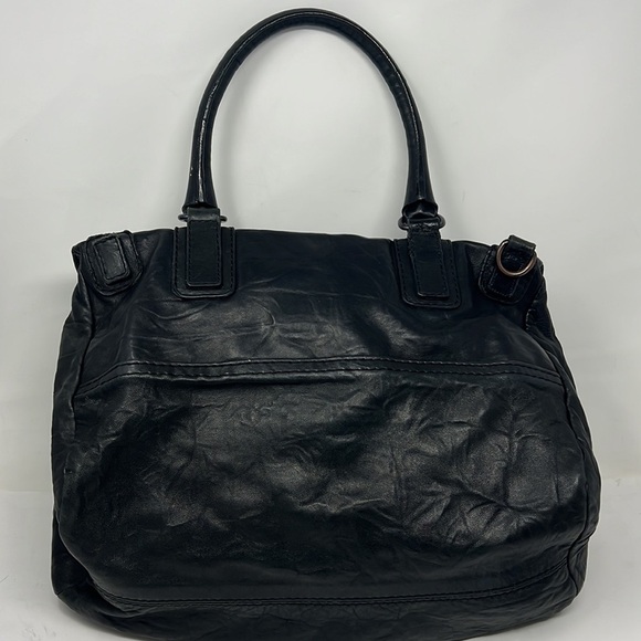 Annette Gortz Large Pandora Leather Shoulder Crossbody Bag Charcoal Black Bag - Picture 3 of 16